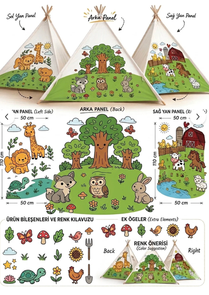 Devrilmez Toplanmaz Boyanabilir Bebek & Çocuk Oyun Çadırı